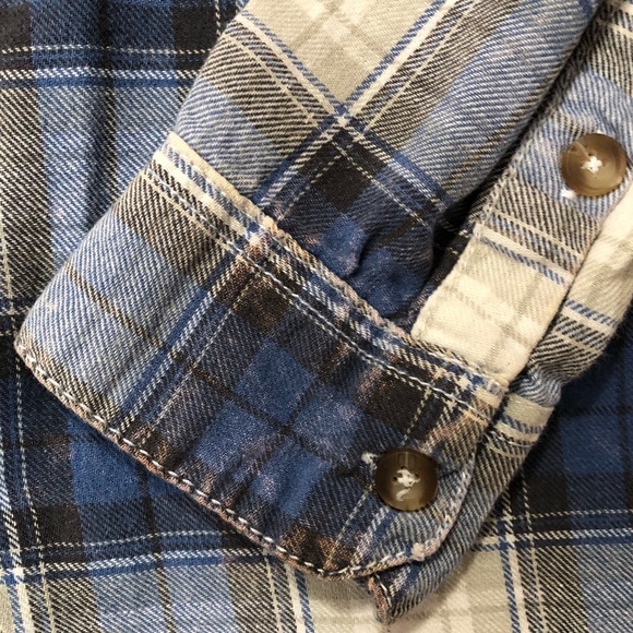 Rumors Original Faded Blue Plaid Button Down Shirt - Picture 10 of 15